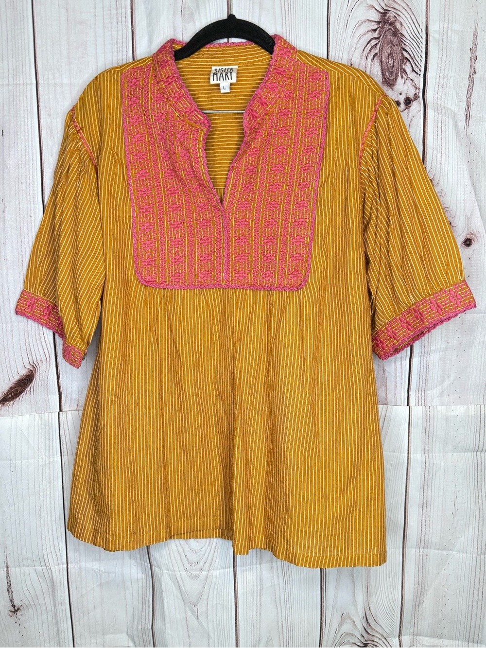 Sister Mary Embroidered Sandy Blouse